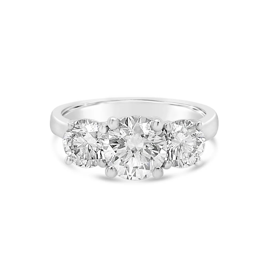 Trilogy Diamond Engagement Ring - Image 3