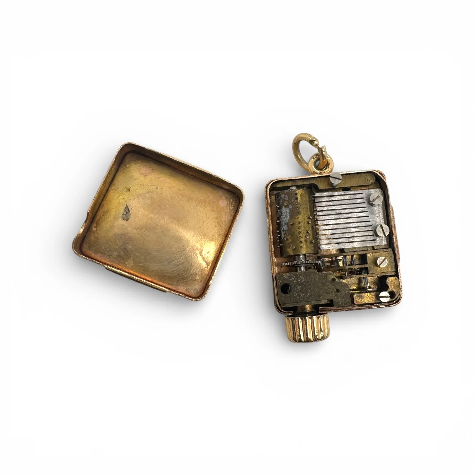 Estate 14k Gold Music Box Charm - Image 3