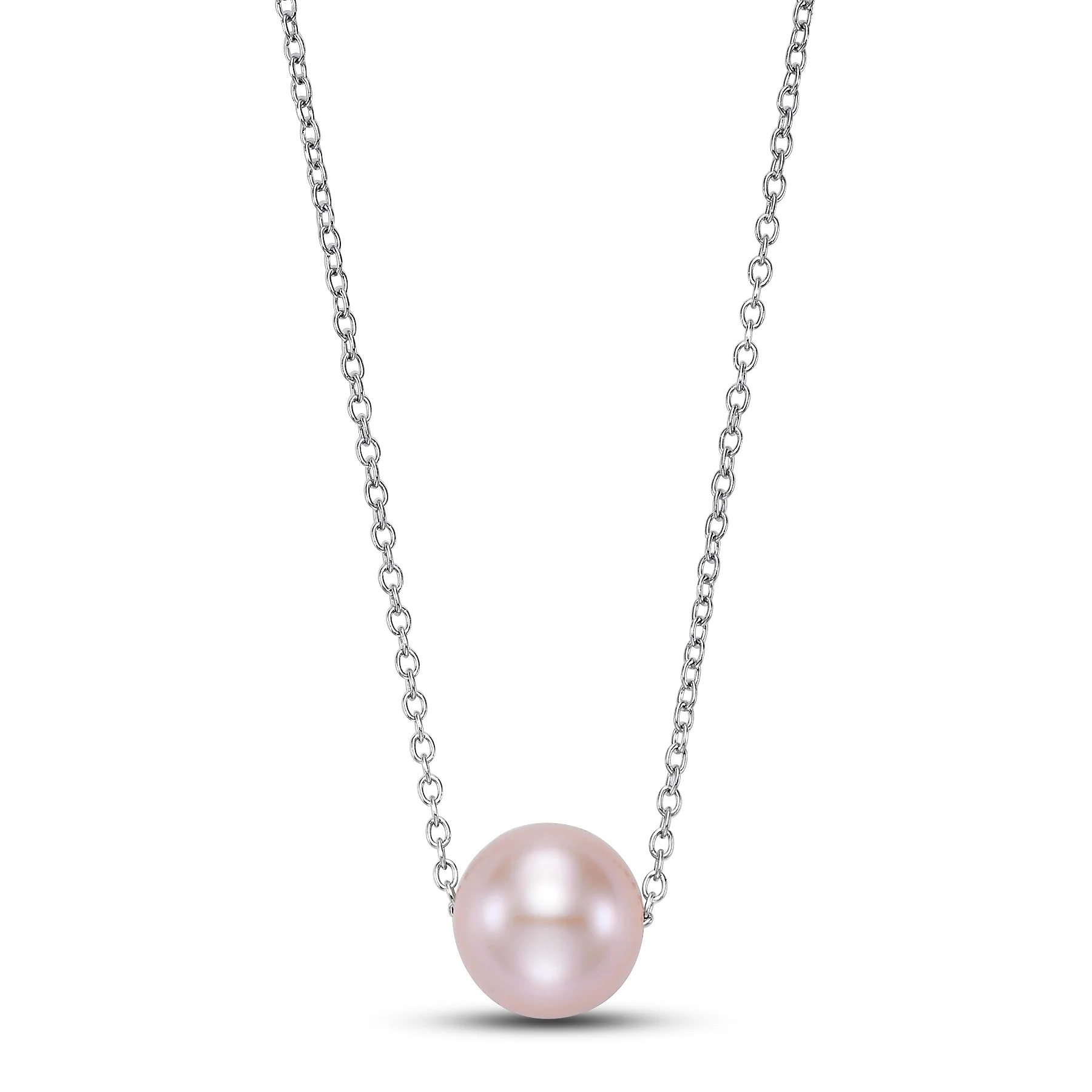 Floating Pearl Pendant Necklace - Image 4