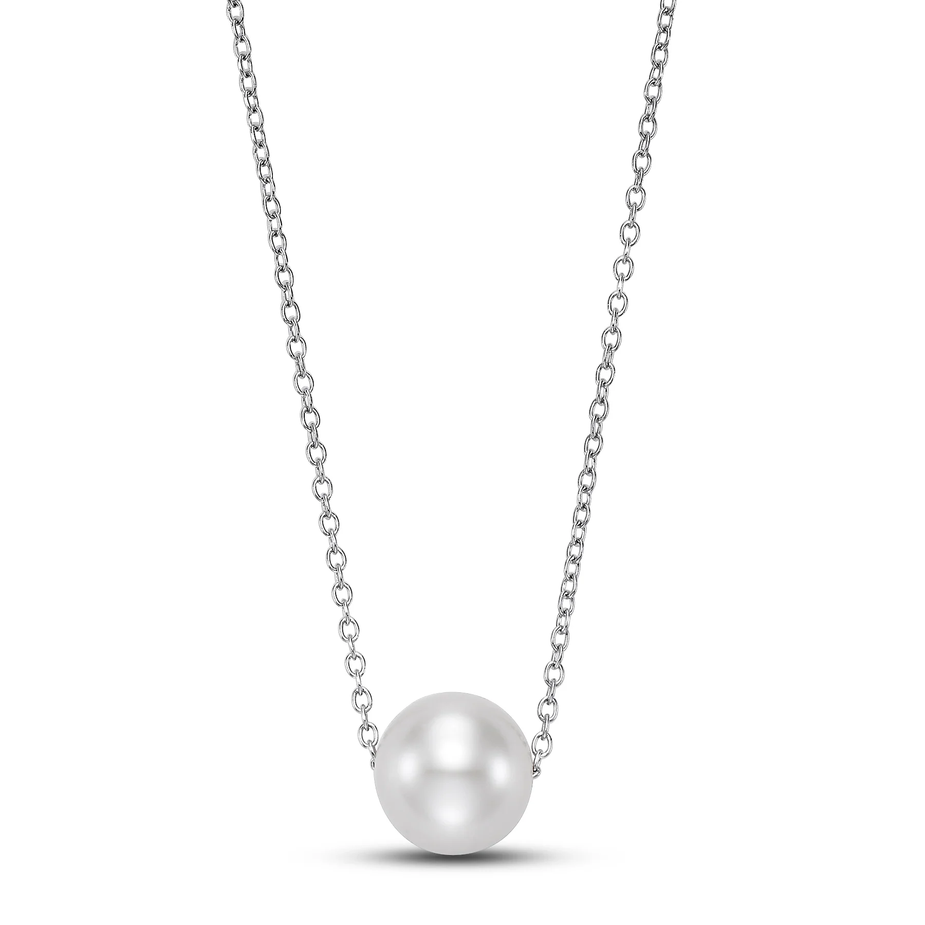 Floating Pearl Pendant Necklace - Image 5