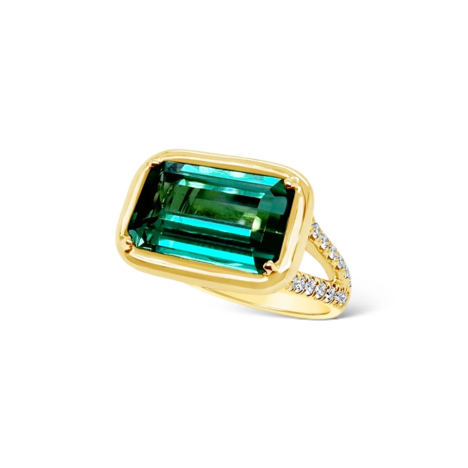 Green Tourmaline & Diamond Ring - Image 4