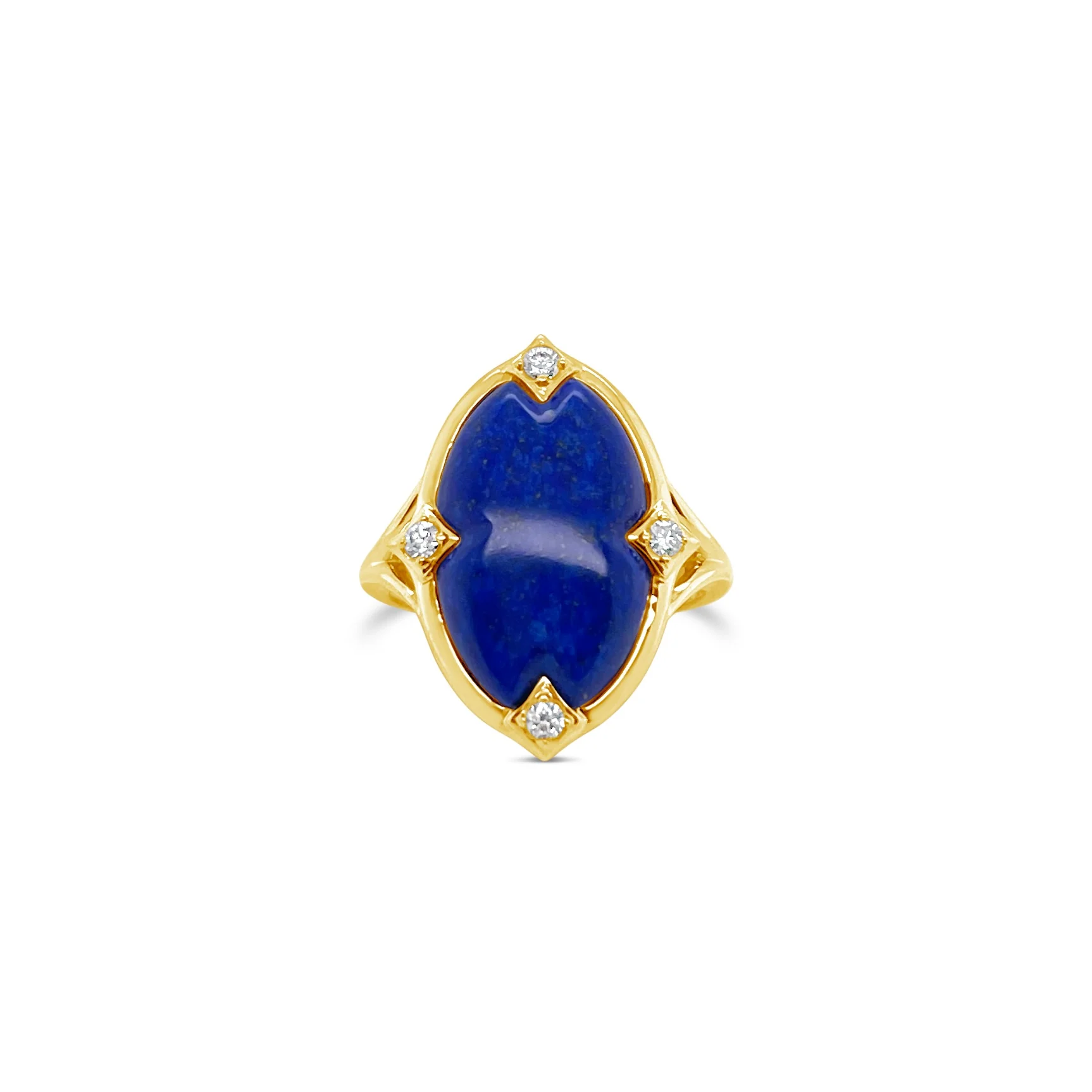 Lapis & Diamond Statement Ring - Image 3