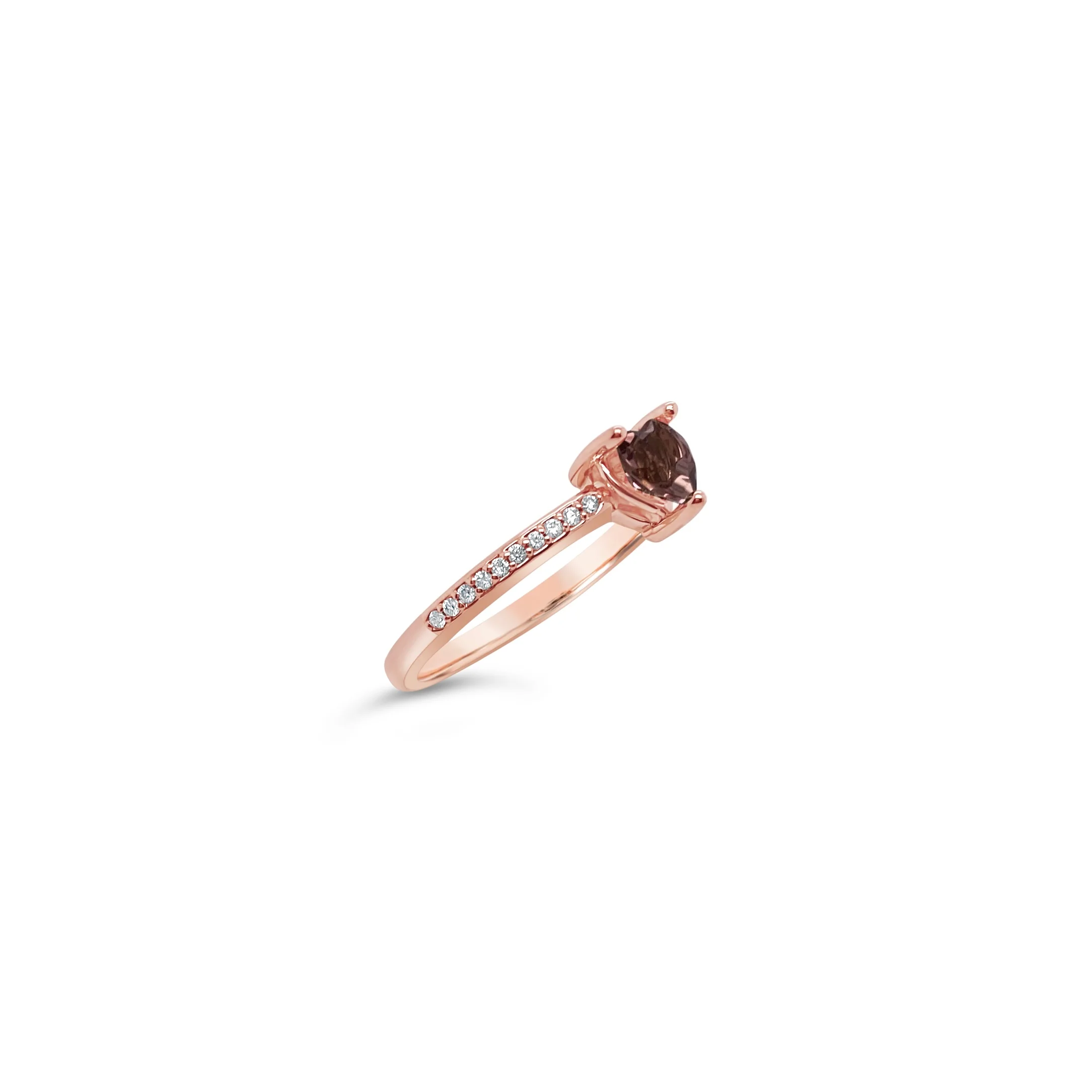 Peach Tourmaline Sweetheart Ring - Image 3