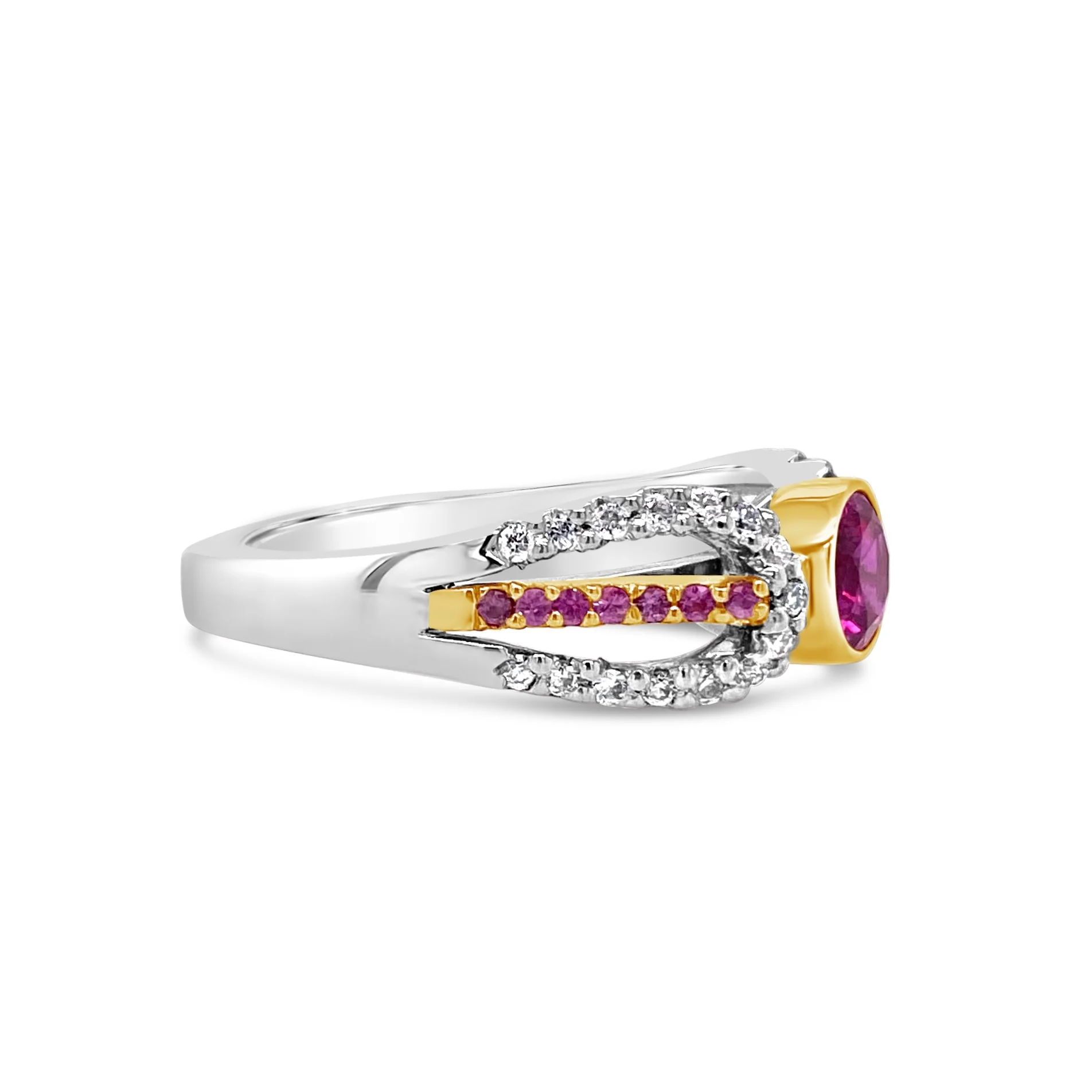 Pink Sapphire & Diamond Ring - Image 4