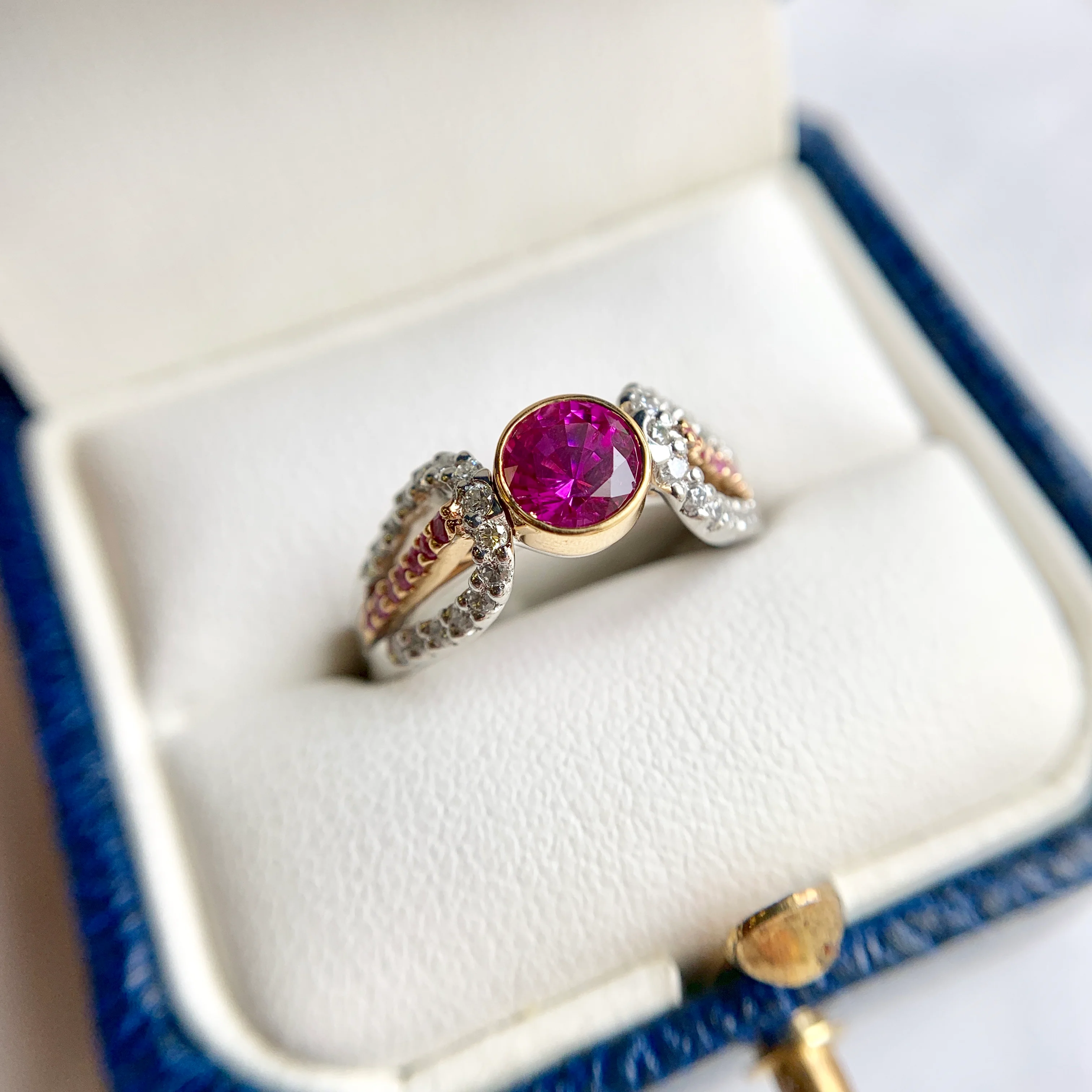 Pink Sapphire & Diamond Ring - Image 6