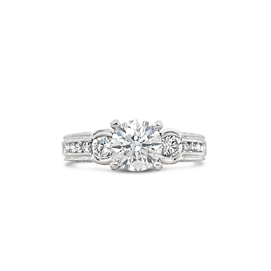 Platinum 1.68ctw Diamond Engagement Ring - Image 4