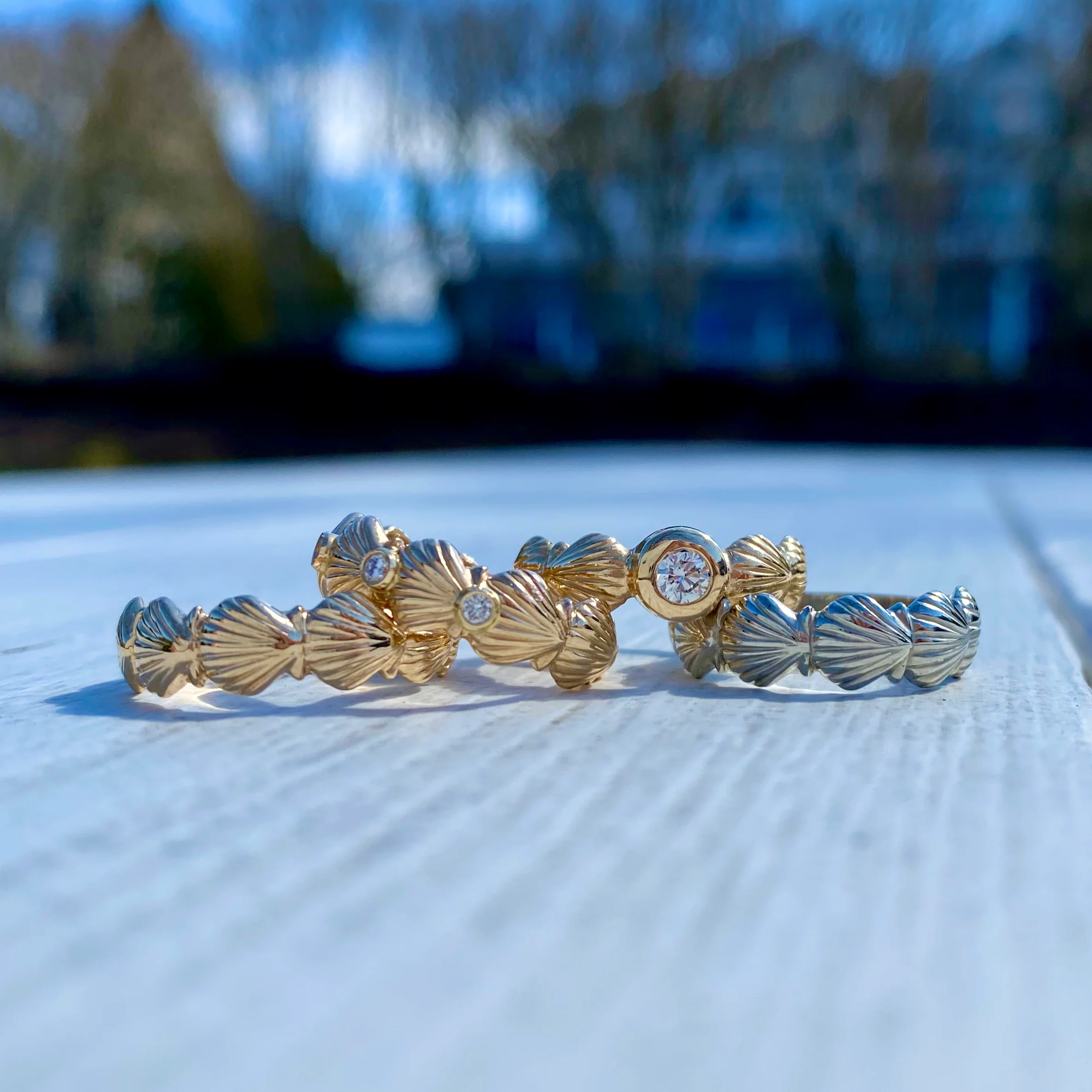 Scallop Shell Band Ring - Image 7