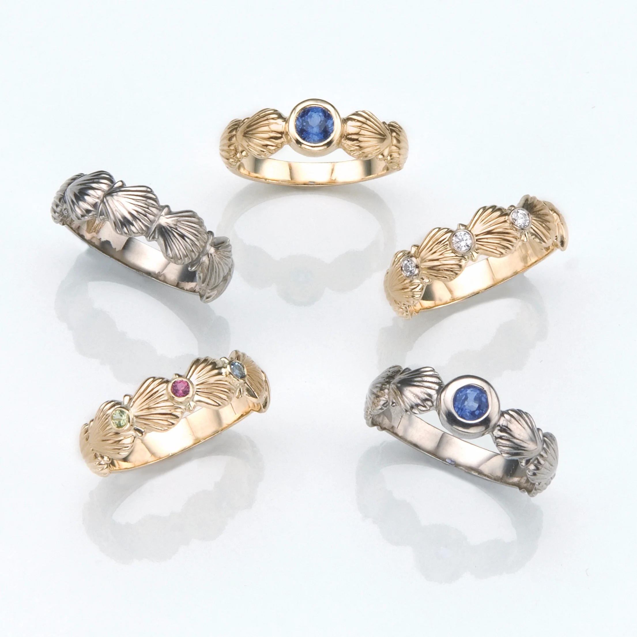 Scallop Shell Birthstone Ring - Image 16