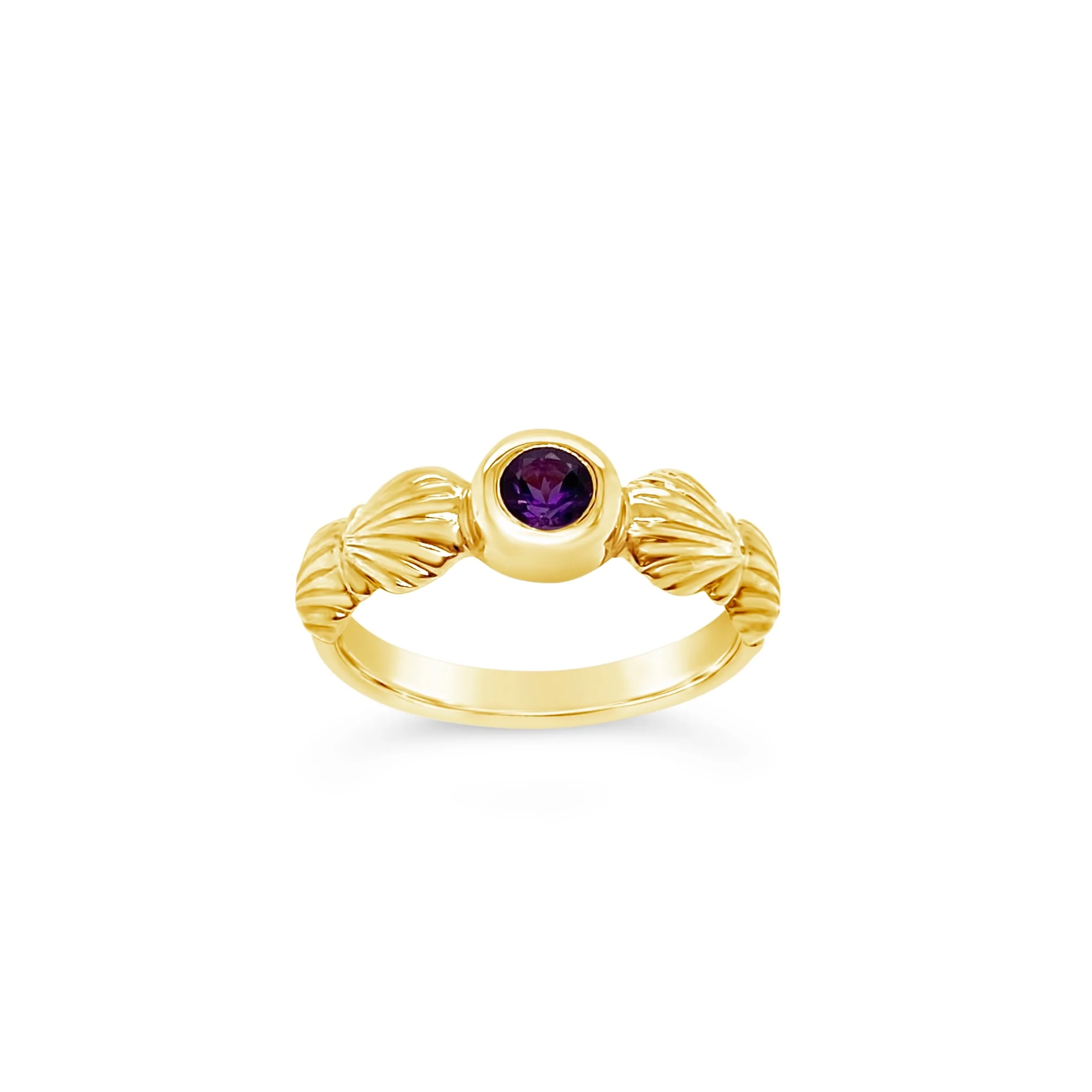 Scallop Shell Birthstone Ring - Image 3