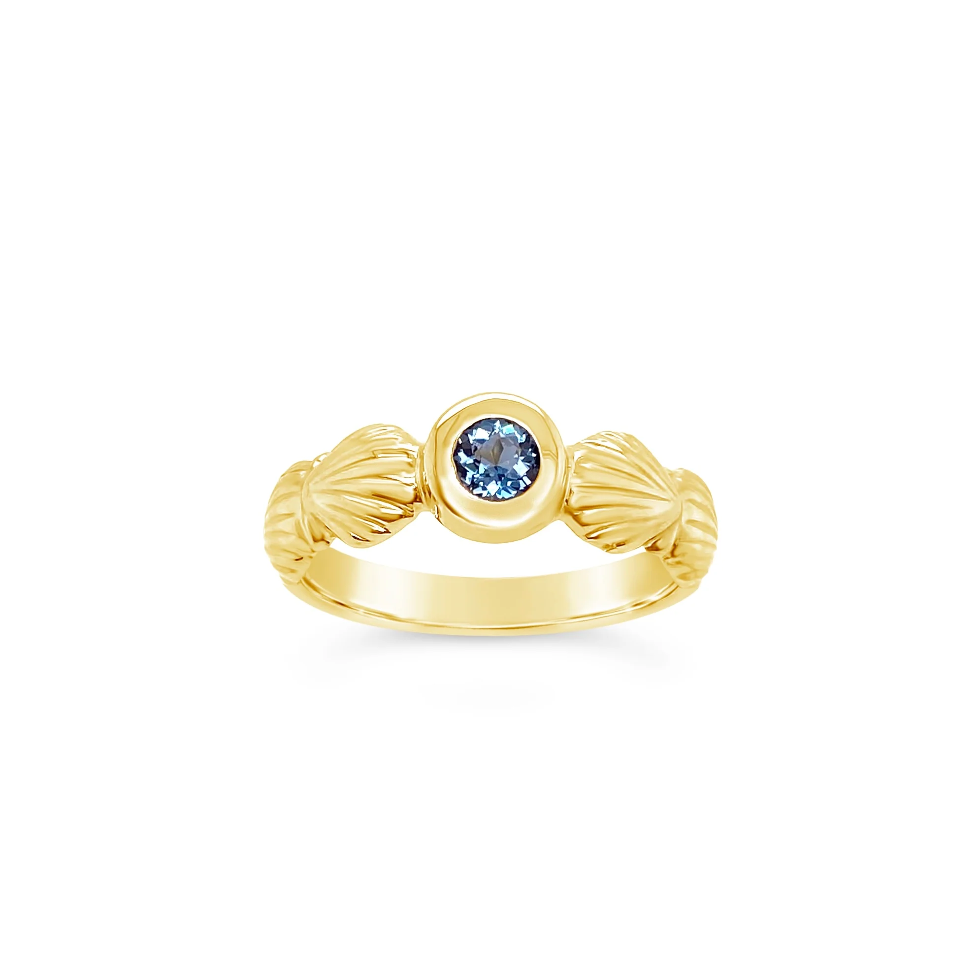 Scallop Shell Birthstone Ring - Image 4