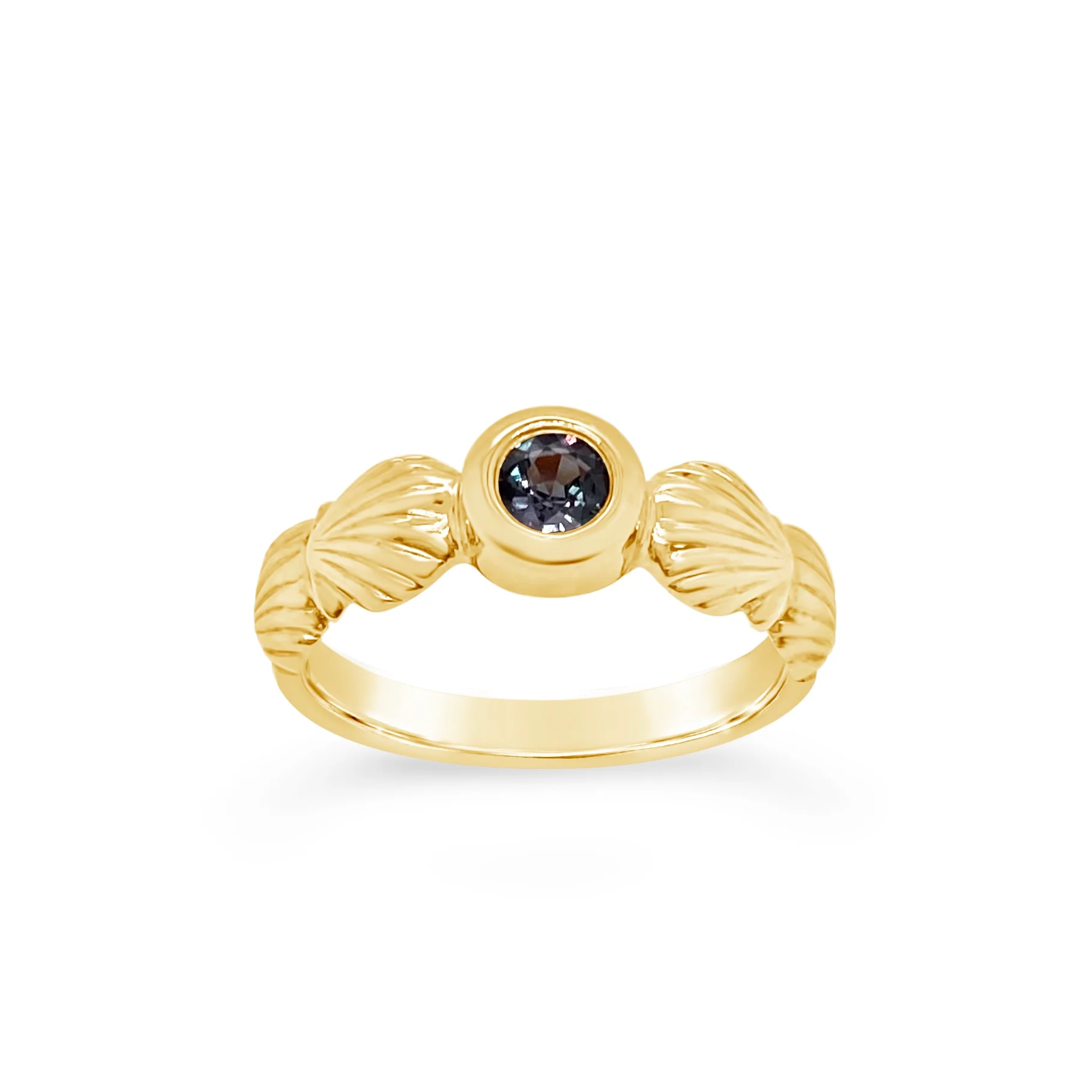 Scallop Shell Birthstone Ring - Image 7