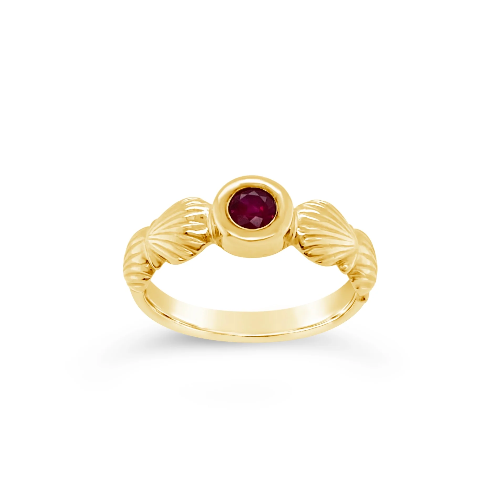 Scallop Shell Birthstone Ring - Image 8