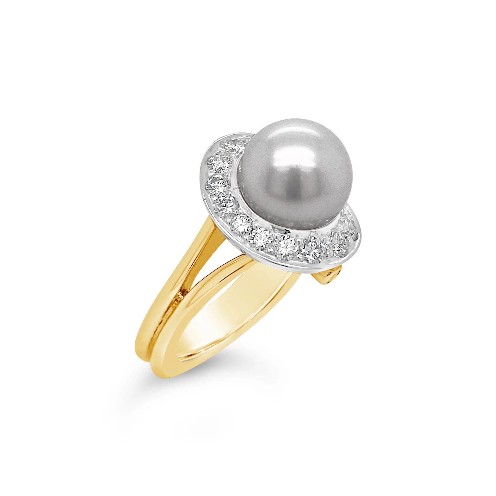 South Sea Pearl & Diamond Ring - Image 3